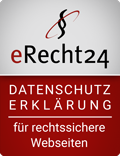 eRecht24 Siegel für eine rechtssichere Datenschutzerklärung