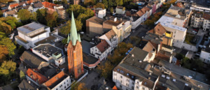 Foto der Herner Innenstadt mit vielen Immobilien für Immobilienmakler in Herne
